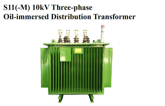 Transformateur de distribution triphasé à 10 kV immergé dans l'huile